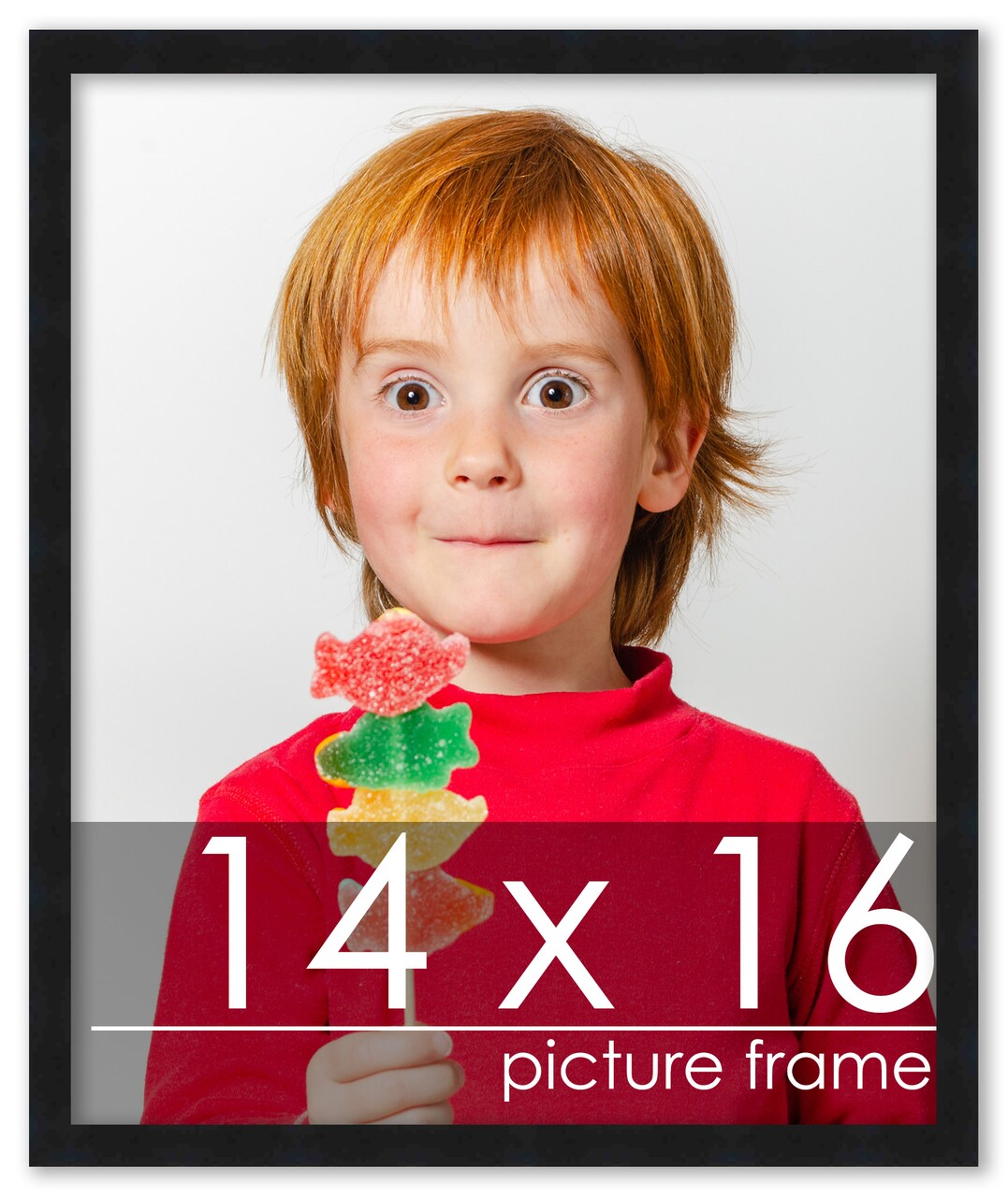 Minimalist Black Picture Frame - UV Acrylic, Foam Board Backing, Hanging Hardware